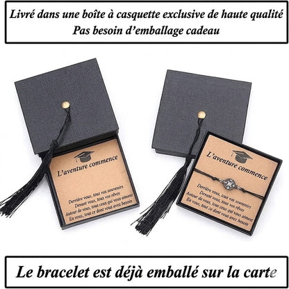 Cadeau de remise de diplôme significatif – Bracelet ajustable avec un beau message