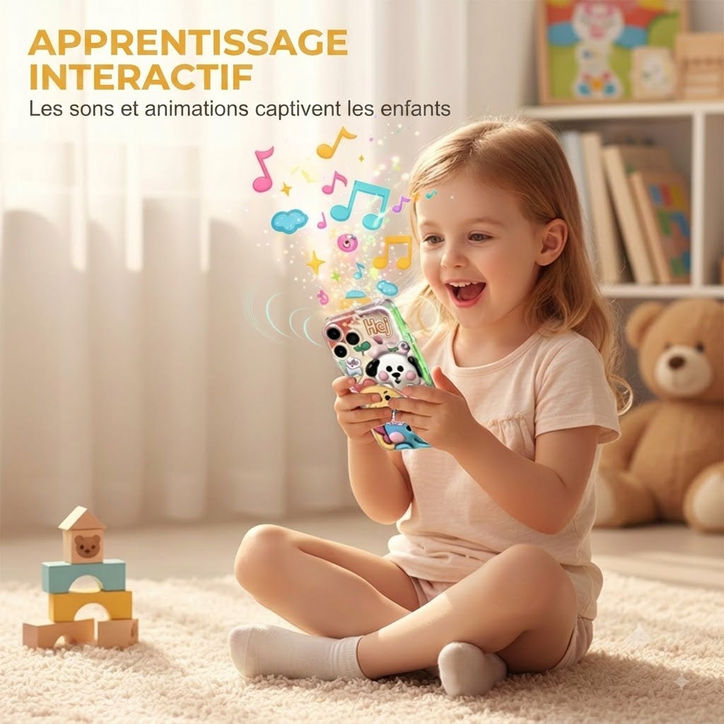 🔥📢 50% DE RÉDUCTION📱 Smartphone d'apprentissage pour enfants | Apprendre en s'amusant, design protecteur pour les yeux – Le choix idéal pour l'éveil ✨👶