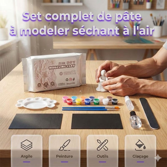 Set d'argile autodurcissante