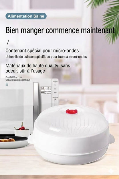 Cuit-vapeur micro-ondes multifonction - Avec fonction maintien au chaud - Cuisine saine & vapeur