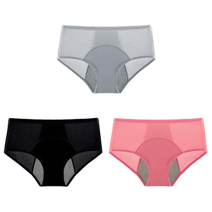 Culotte de règles étanche à taille haute avec protection avant et arrière – Protection efficace contre les fuites latérales