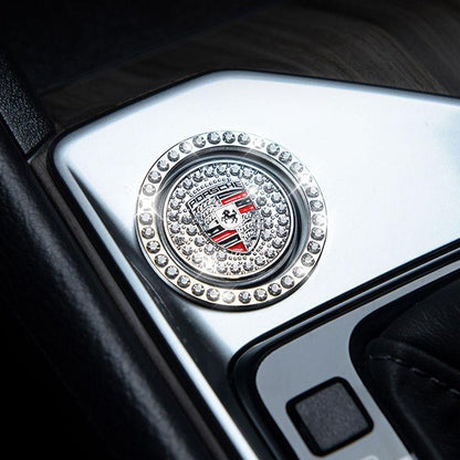Anneau décoratif scintillant pour bouton de démarrage de voiture
