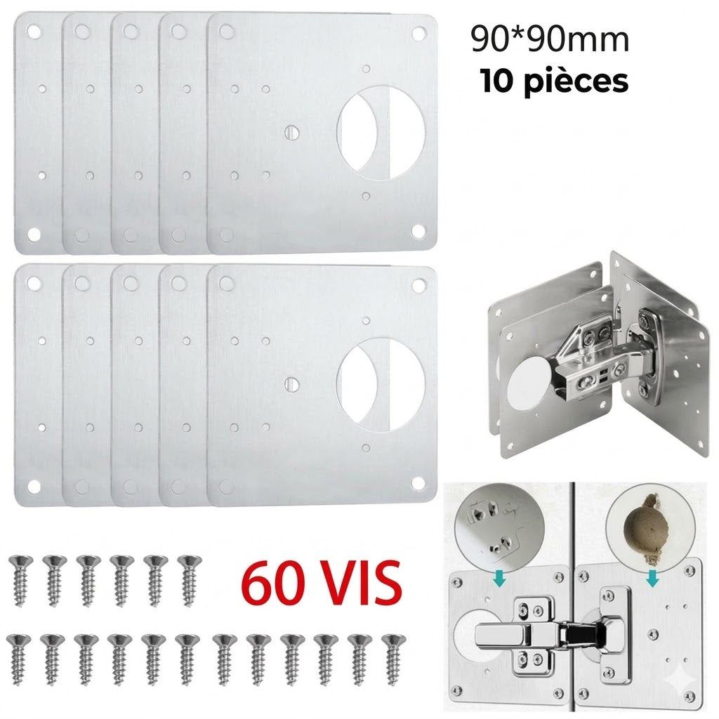 Kit de réparation professionnel pour charnières de placard