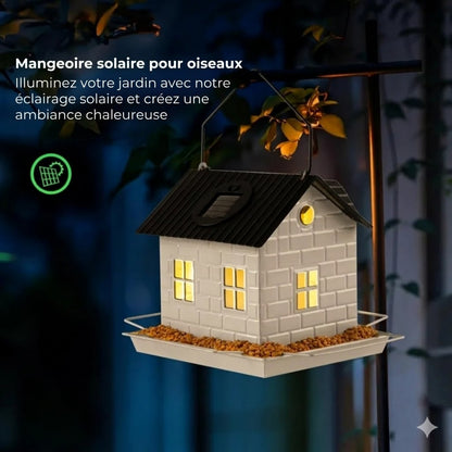 🕊️ Nichoir à oiseaux à énergie solaire - Éclairage automatique