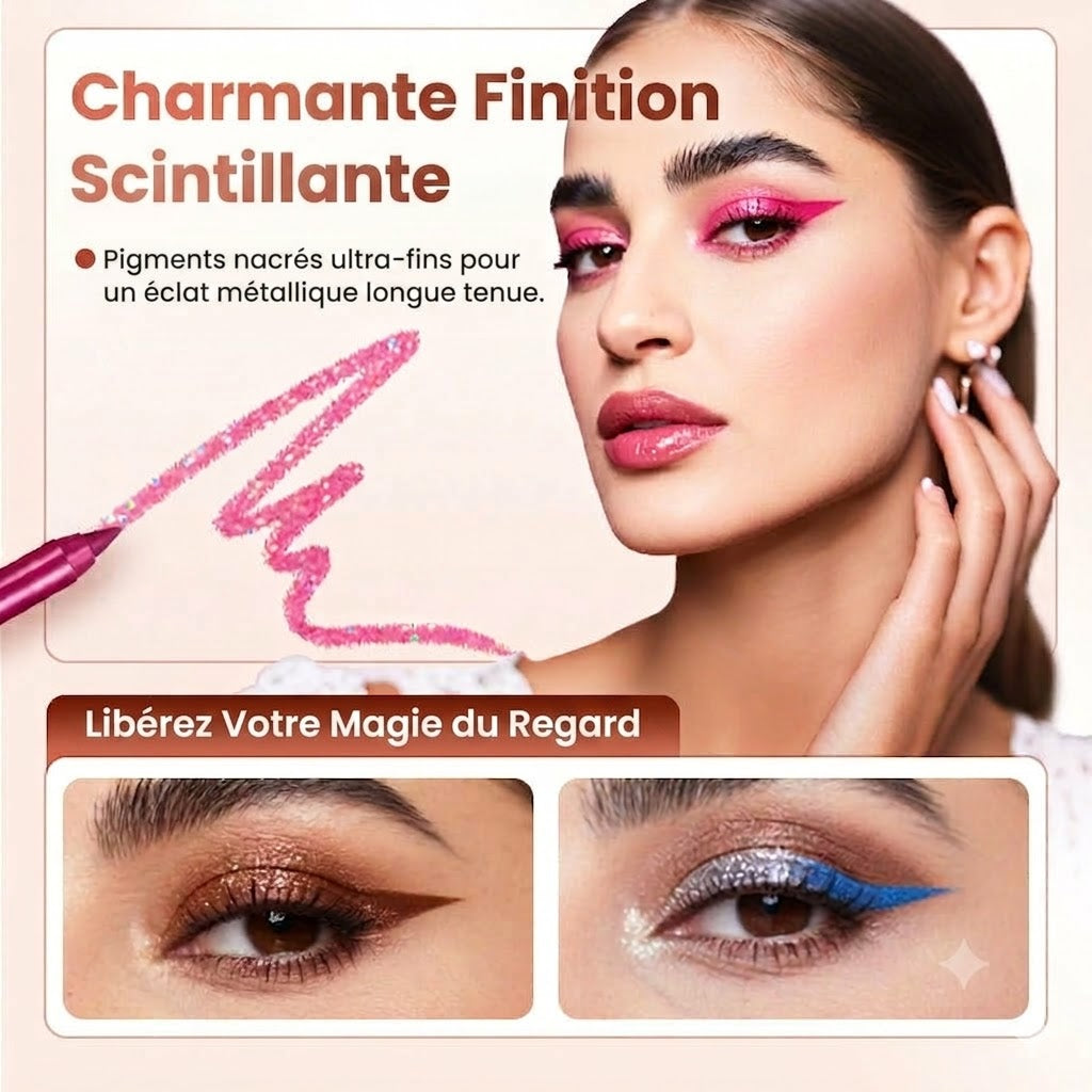 Kit de 14 eye-liners gel colorés imperméables 👁️🌈✏️