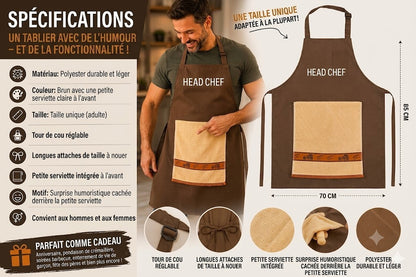 👨‍🍳 Le secret du chef – Ce tablier va épater vos invités ! 😂