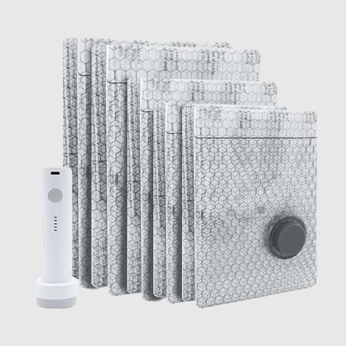 Set de sacs de voyage sous vide sans fil – Sacs de compression avec pompe électrique
