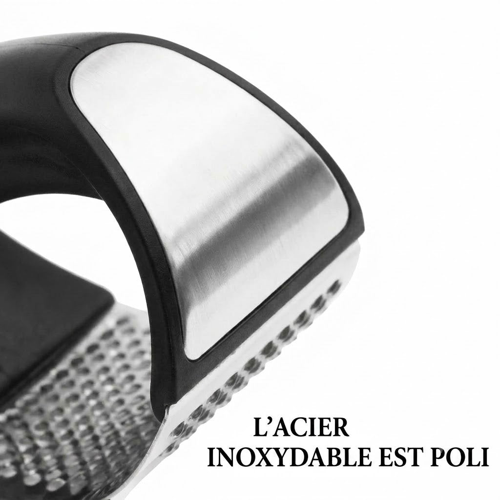Presse-ail : Presse-ail portable en acier inoxydable