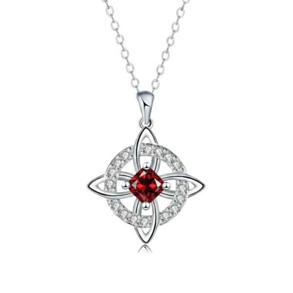 Collier Nœud de Sorcière Mystique avec Pierre de Naissance