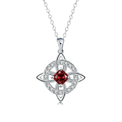 Collier Nœud de Sorcière Mystique avec Pierre de Naissance