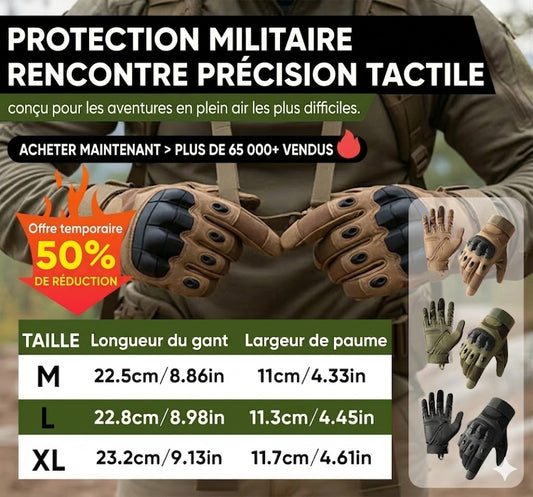 Gants Tactiques Pleins Doigts – Gants de Travail Extérieurs Protecteurs