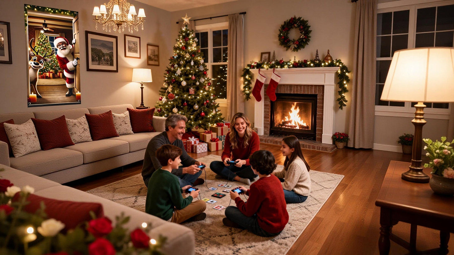 Topper de cadre de porte Père Noël