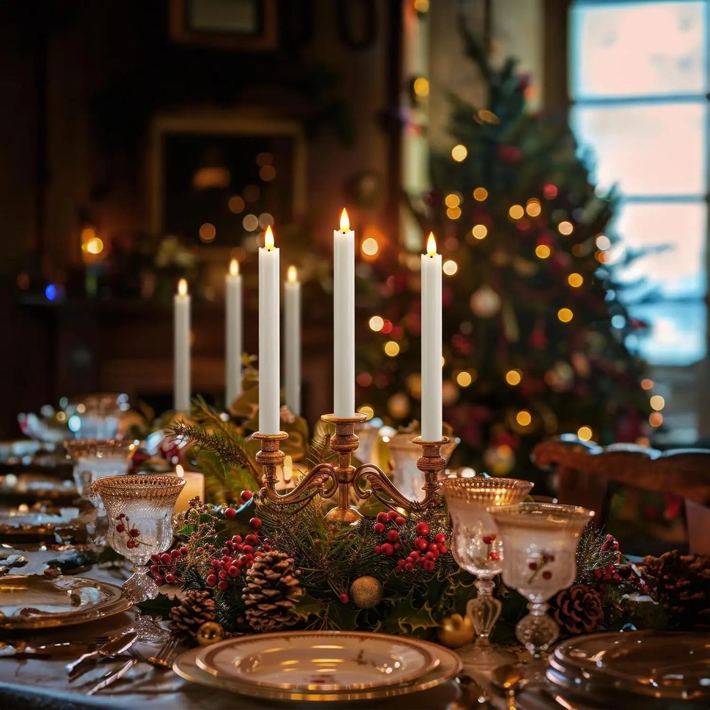 Bougies LED rechargeables atmosphériques avec télécommande et minuterie