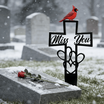 🐦💖 Plaque commémorative en métal pour cimetière ✝️