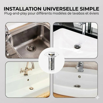 Bouchon de lavabo pop-up universel