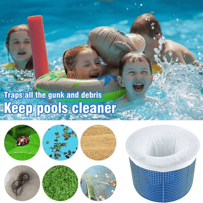 💥 🔥 Offre limitée : 2 ACHETÉS + 1 OFFERT ! ✨ Kit de nettoyage pour panier skimmer de piscine – Nettoyage facile et efficace (1 lot de 10 pcs)