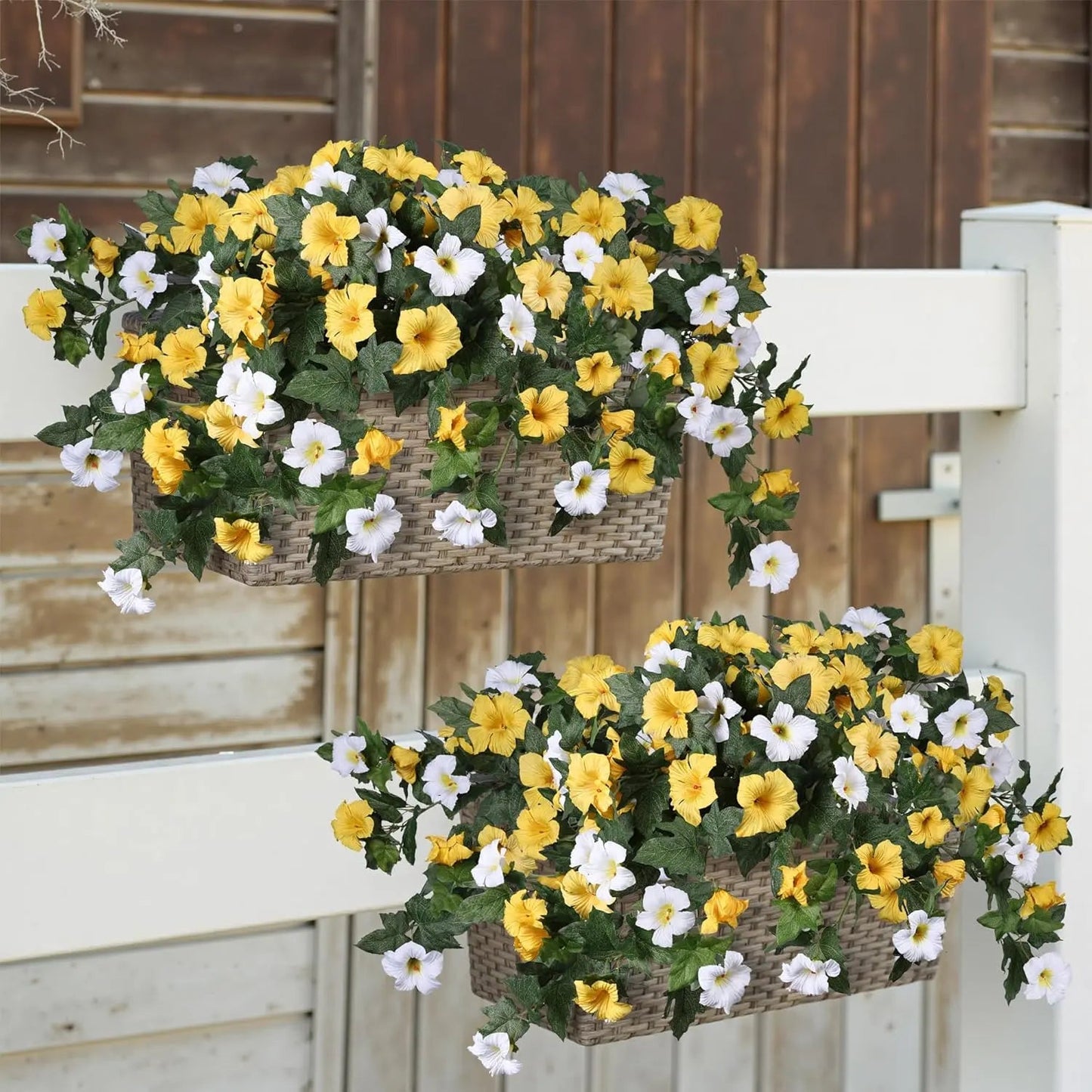 Bouquet de pétunias artificiels réalistes – Pour l'intérieur et l'extérieur