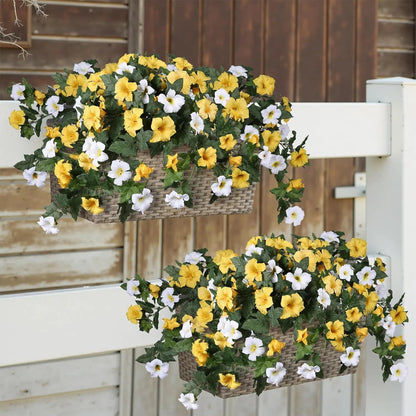 Bouquet de pétunias artificiels réalistes – Pour l'intérieur et l'extérieur