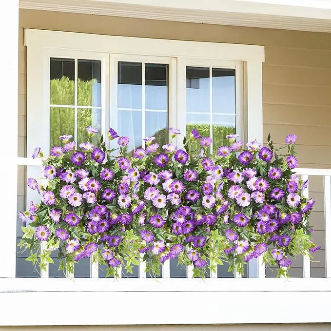 Bouquet de pétunias artificiels réalistes – Pour l'intérieur et l'extérieur