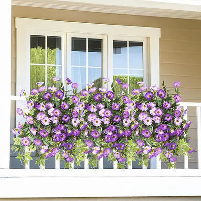 Bouquet de pétunias artificiels réalistes – Pour l'intérieur et l'extérieur
