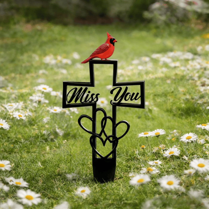 🐦💖 Plaque commémorative en métal pour cimetière ✝️