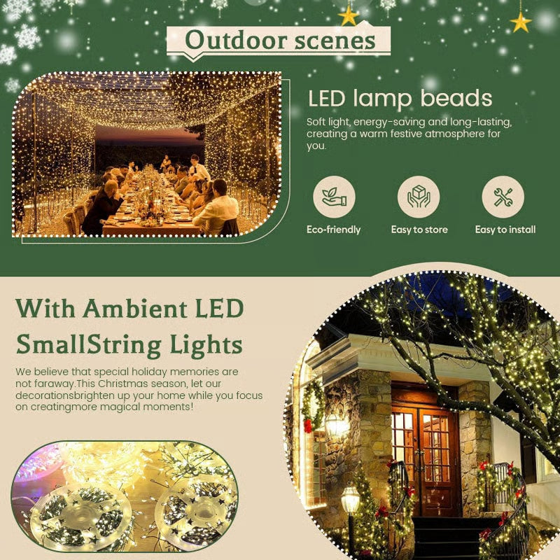 Guirlande lumineuse LED en fil de cuivre effet grappe