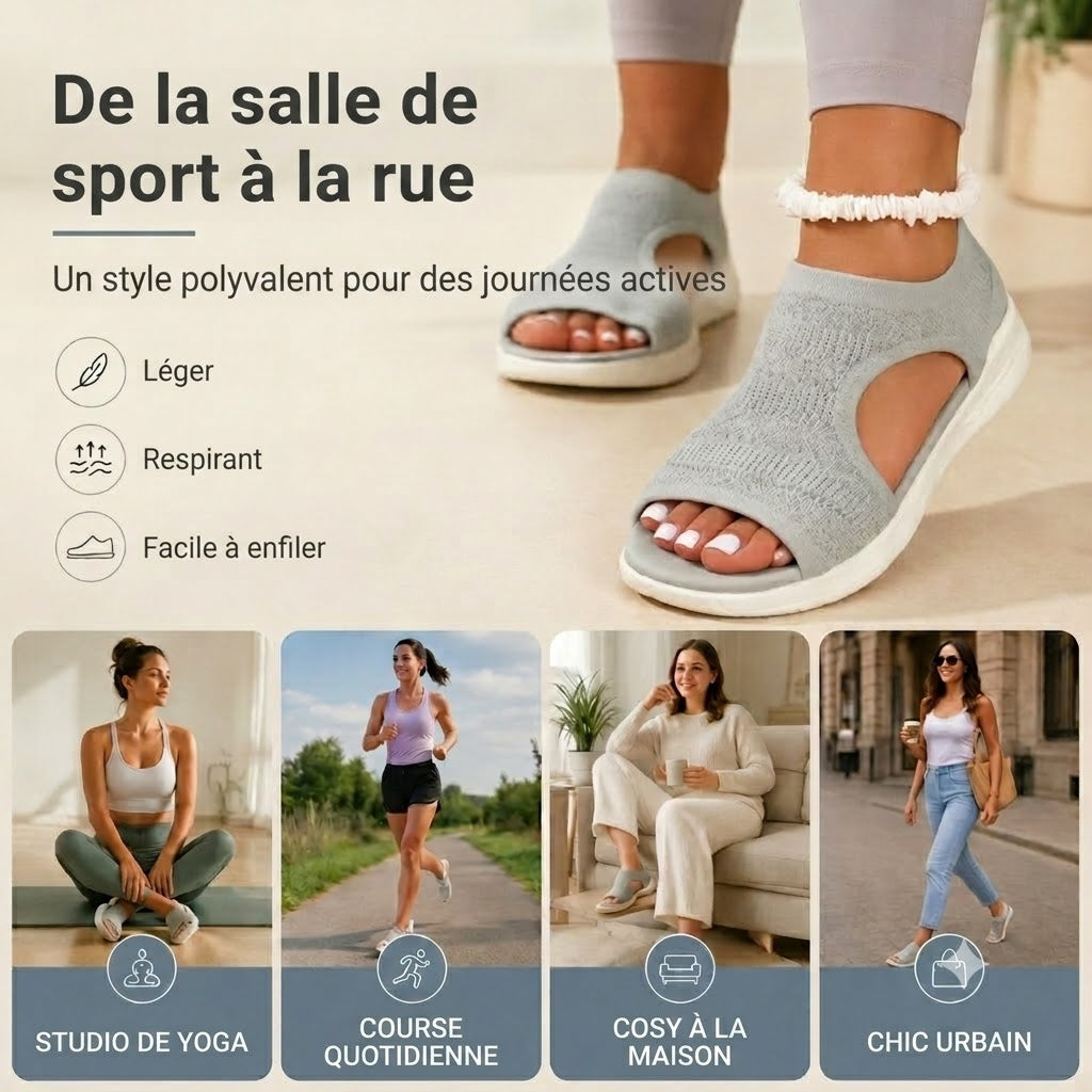 Sandales plates confortables et respirantes