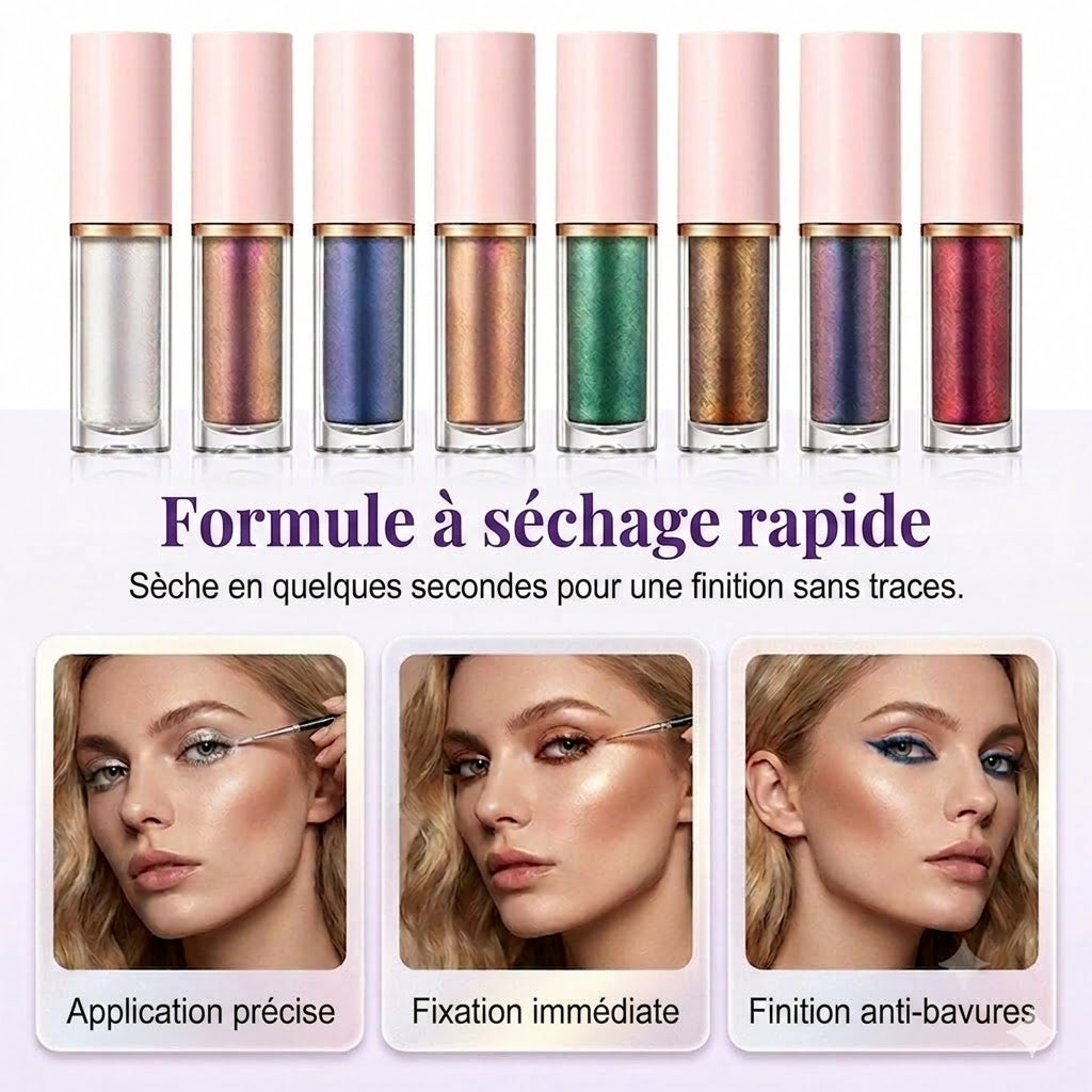 ✨ Kit de 8 eye-liners liquides pailletés