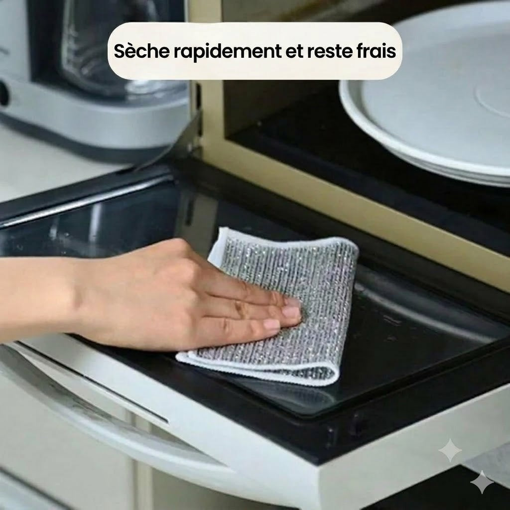 Chiffon de cuisine en fil d'acier (1 lot de 10 pièces)