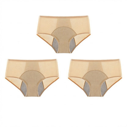 Culotte de règles étanche à taille haute avec protection avant et arrière – Protection efficace contre les fuites latérales