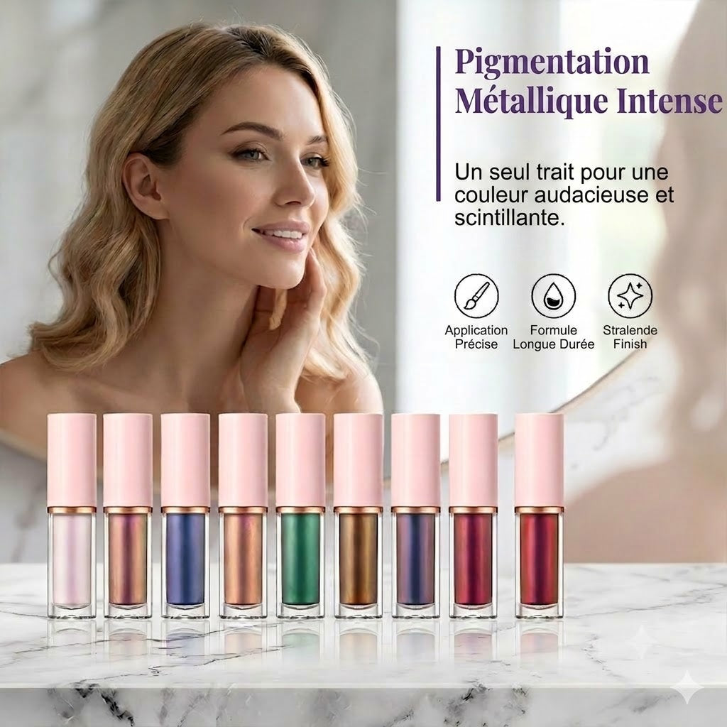 ✨ Kit de 8 eye-liners liquides pailletés