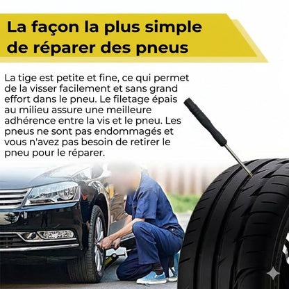 🔩 Lot de 60 Clous de Réparation de Pneus en 2 Tailles