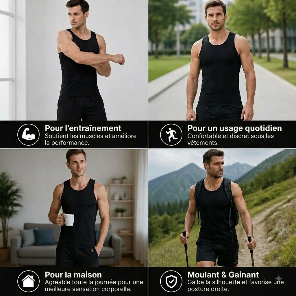 🔥 Temps limité : 50% DE RÉDUCTION❗️❗️ Débardeur de compression / Gilet sculptant pour homme – Parfait pour l'entraînement et le fitness