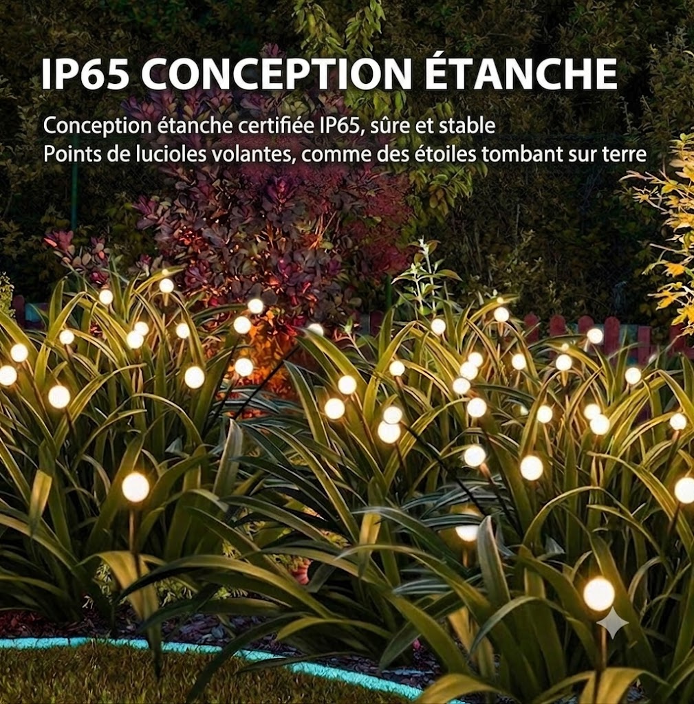 Lampes de jardin solaires lucioles