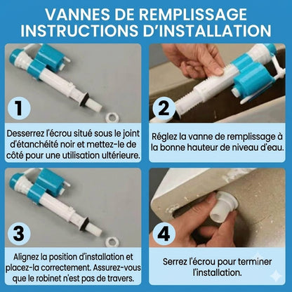 🚽 Robinet flotteur universel pour toilettes – Réglable en hauteur