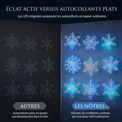 Stickers muraux flocons de neige phosphorescents