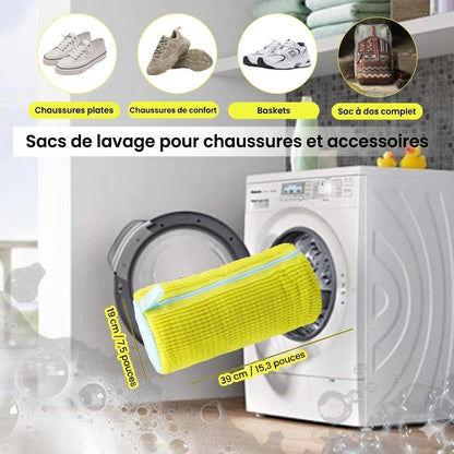 Sac de lavage en microfibre pour chaussures – Doux et efficace – Protection optimale pour les chaussures et la machine à laver