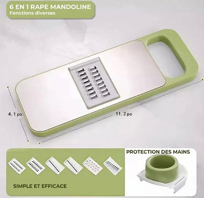 Mandoline et Râpe 6-en-1 SafePrep