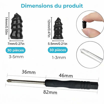 🔩 Lot de 60 Clous de Réparation de Pneus en 2 Tailles