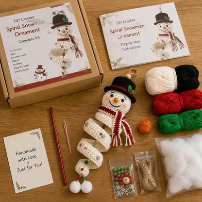 Commencez à crocheter votre bonhomme de neige en spirale dès maintenant !