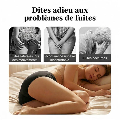 Culotte de règles étanche à taille haute avec protection avant et arrière – Protection efficace contre les fuites latérales