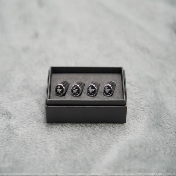 Kit de Bouchons de Valve Carbone de Luxe – Look Fibre de Carbone – Universel pour voiture, moto et vélo – Protection de roue sportive – [Lot de 4]