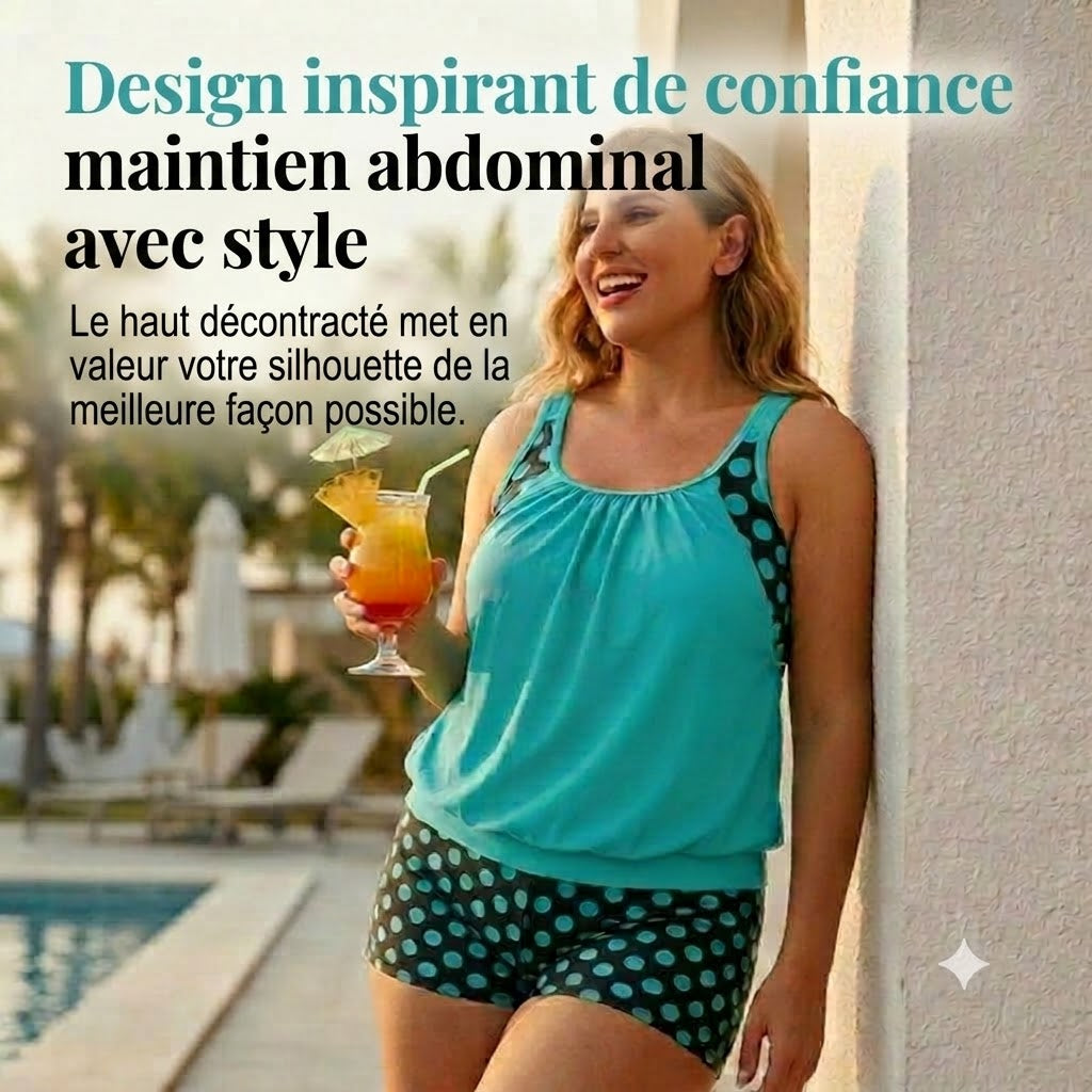 Bikini deux pièces à pois pour femmes