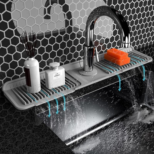 Tapis Anti-éclaboussures Pliable pour le Robinet – Garde le Plan de Travail au Sec
