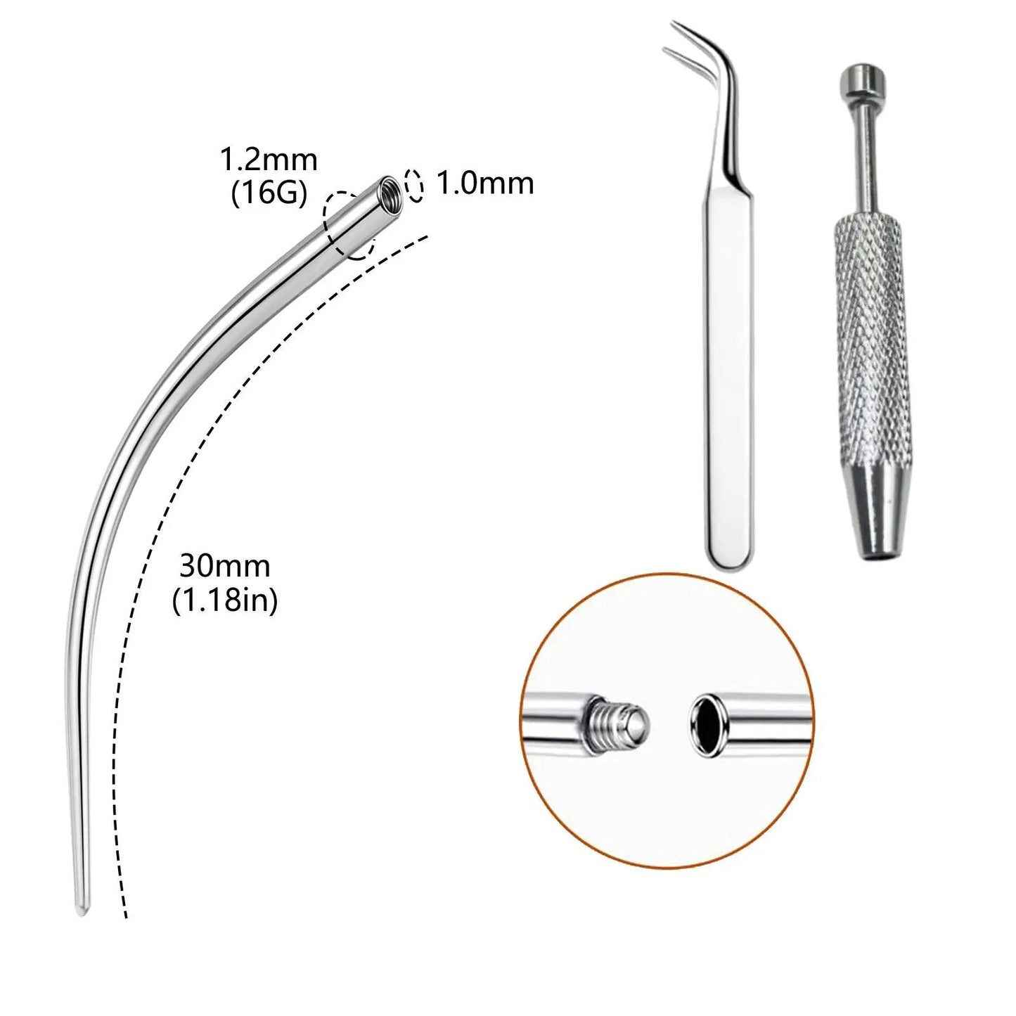 Piercing de nez fer à cheval – Pas de vis interne, Confortable à porter