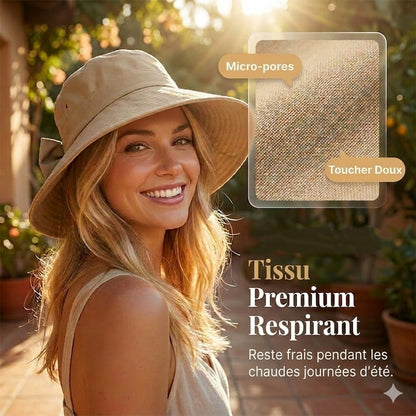 🎀 Chapeau de soleil pliable à large bord avec nœud pour femme