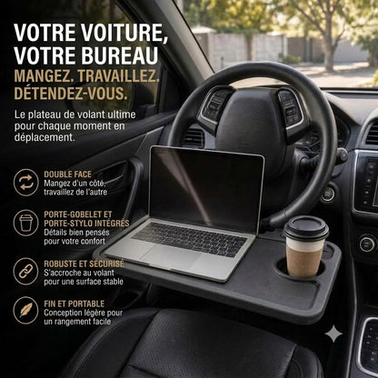 Table de volant double face pour voiture – Plateau pour ordinateur portable