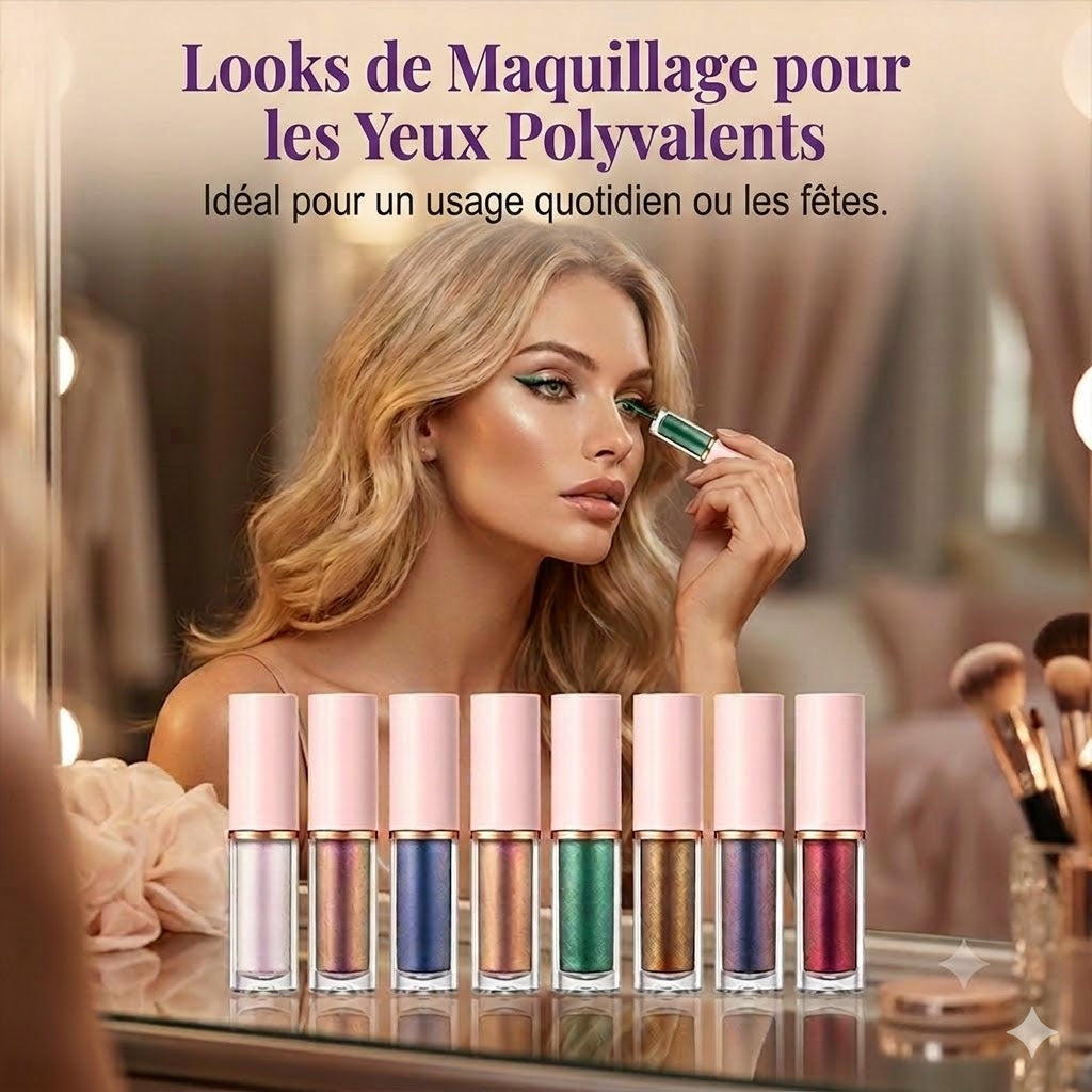 ✨ Kit de 8 eye-liners liquides pailletés