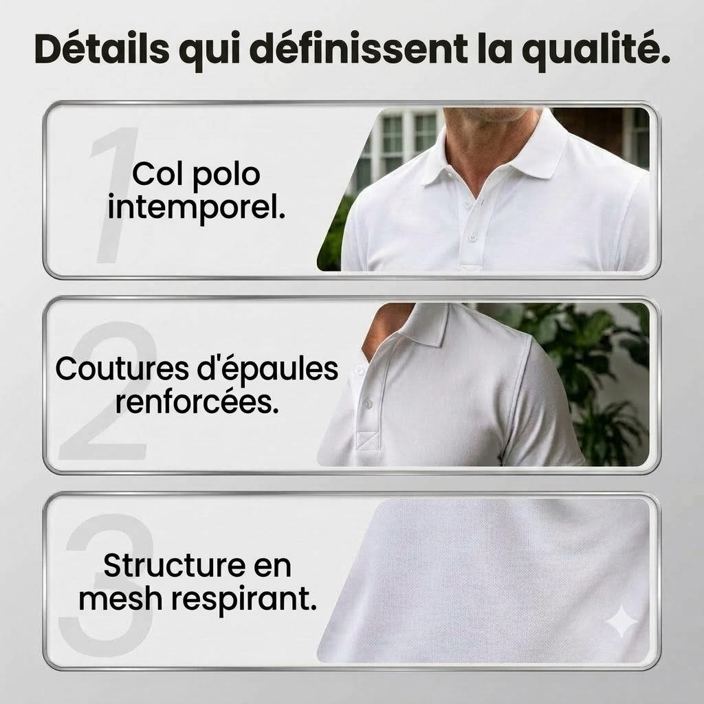 Polo à manches courtes pour homme – Coupe slim et sportive