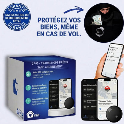 GP90 – Traceur GPS précis sans abonnement (Android / iOS)